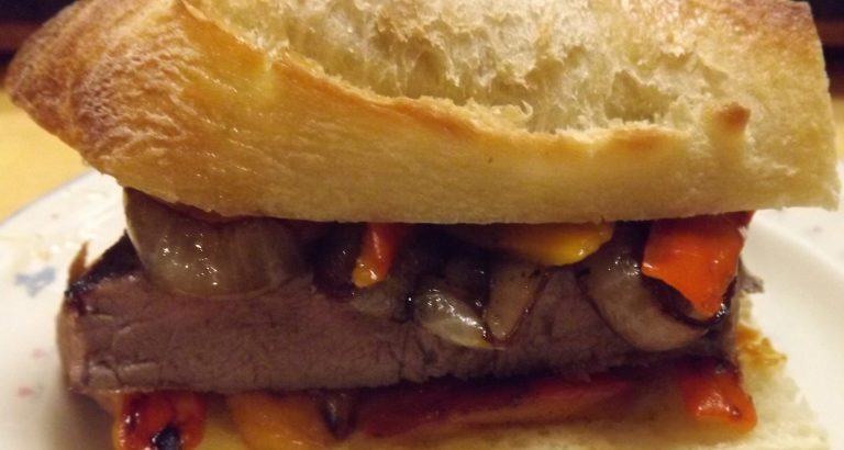 Sloppy Flank Steak Sandwiches